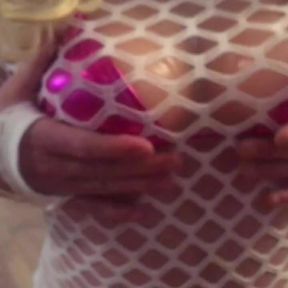 Misty Cane Tits &amp; Ass in Chastity