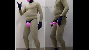 Zentai rider penis cock transformation