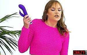 Stepsisters Rebecca Vanguard and Gwen Vicious enjoyed amazing dildo play