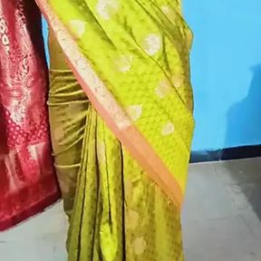 Wear saree and do fune