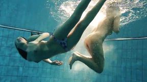 ANDREA and MONICAUN stripping each other wet
