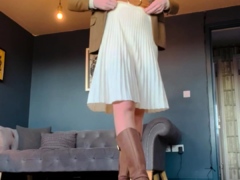 Blonde European Pamela Blond jerking off a Huge Dick