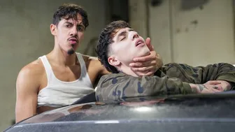 Angel Elias gets pounded by Internet Papi in a public car with Dominic Pacifico