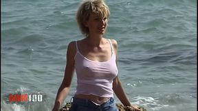 anal fuck at the beach with the beautiful french milf estelle clark