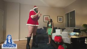 Santa Sapphire Dominates Tiny Elf Emily