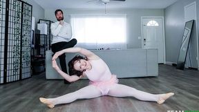 Curly-haired hottie Ava Sinclaire likes riding on a huge boner