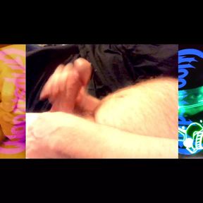 Stroking on the couch