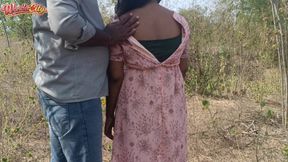 Hot milky breast in outdoor jungle