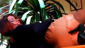 Real hot vintage erotic in stockings from long legged MILF Lily WOW