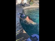 PETITE TEEN SKINNY DIPPING IN THE POOL
