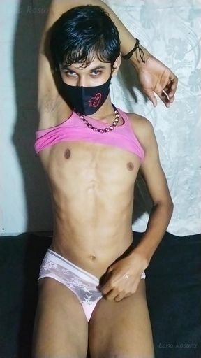 Cute Asian Femboy Tease - Homemade Solo Play