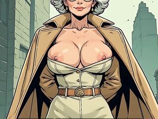 Granny and Older Cleavage and Breasts Art