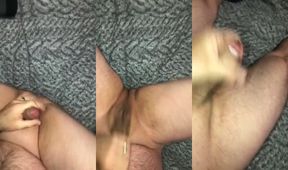 Third time today my thick daddy puts on a cum face solo moaning squirt