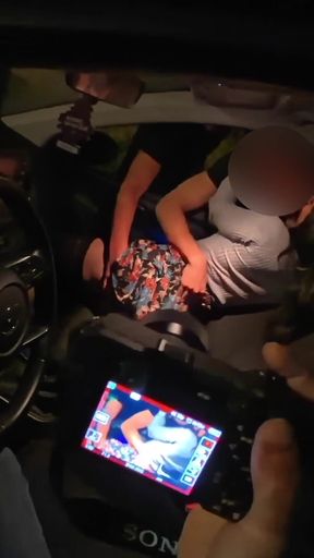 Real amateur, THREE COCKS in a parking. My FIRST CAR SEX experience turns into a gang bang   Clip 1