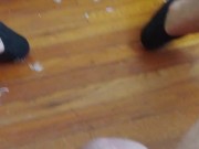 Solo Male cock stroking with me ass in the mirror & thick cumshot