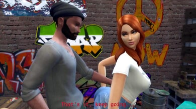 Redhead dominates and submits in gritty animated public encounter