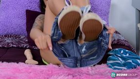 It's okay. Go ahead. Jack off to tiny Sadie
