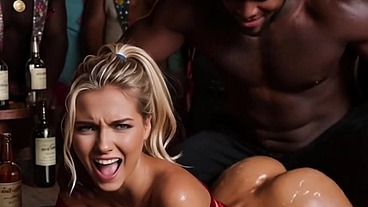 Betty Erickson - Birthday Party Surprise [AI Generated] Interracial GangBang BBC Rimming Rimjob
