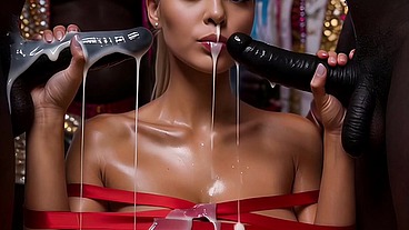 Betty Erickson - Birthday Party Surprise [AI Generated] Interracial GangBang BBC Rimming Rimjob