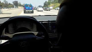 Blowjob while stuck in slow traffic