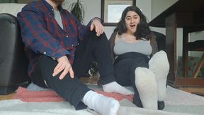 College Couple Kinkshame You: Foot Fetish HJ JOI