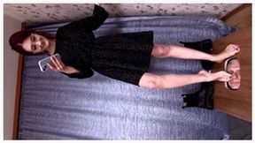 Merciless floor-face trampling performed by tall ginger lady in dirty boots (part 2 of 5), flo735x 2160p