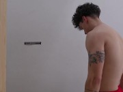 Flexing and Jerking off in the gym locker room