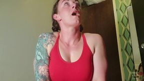 Muscle Girl Claudia&#039;s Sweaty HIIT Workout - full vid in my stores!