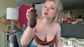 Plugged Prostate Meat Puppet While Sucking My Cock