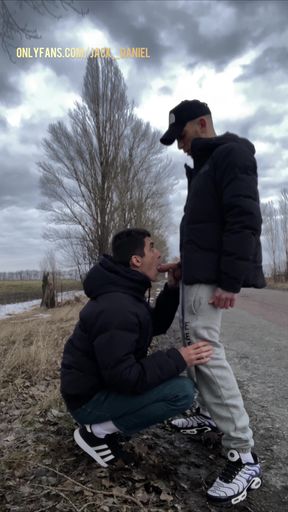 Jaw-dropping moment from "OUTDOOR GAY SUCKING"