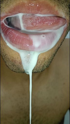 I want your milk in my mouth, tongue, long tongue fetish, sloopy, long tongue blowjob, playful tongue, kiss