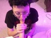 Femboy chokes on cock | Deepthroating | FTM