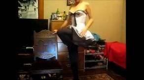 My cute GF sucks and rides my cock while wearing a sailor costume