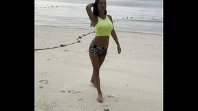 Beautiful Monika Fox In Green Top In Tropics