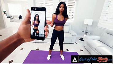 Lacey London's tight yoga pants rip leads to POV deepthroat with stepbrother