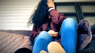 Lick my dirty feet clean while I smoke TEASER