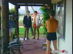Swimmers big dick stroked by the Anchorman