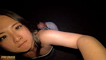 Public Pussy Eating &amp_ Blowjob ON THE BEACH at night time