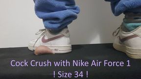 LittleShoes - Cock Crush Nike AF1 Size 34EU | MY FIRST CLIP ! | 001