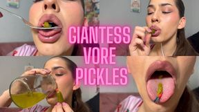 VORED on my pickles snack. Latina Giantess