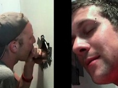 Straight guy gives gay BJ on gloryhole