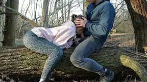 Steamy Forest Encounter as Lustful Wife Pleasures Him Behind Her Husband’s Back