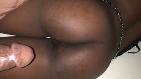 Hot Night Sex Woke Bubble Butt Ebony Teen From the Back with Morning Wood Ends in Hot Creampie in Her Tight Wet Pussy