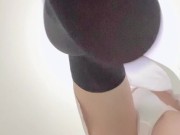 アズールレーンのふたなり愛宕を逆さ撮りで白パンティ勃起不可避！！