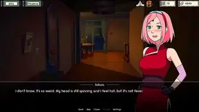 Sakura Seductively Masturbates In Stunning 3D Anime Visual Novel Scene