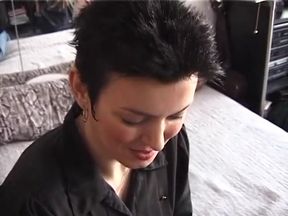 Busty amateur MILF slut sucks small dick