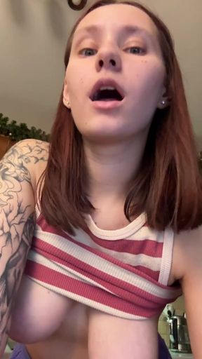 Huge tits, wet tongue and loud moans for you!
