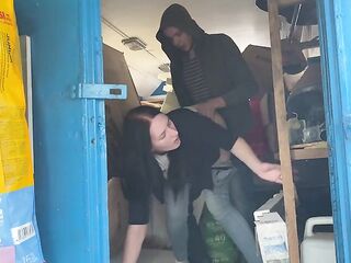 Bossy Manager Gets BrutaIly Dominated by Warehouse Worker Right on the Boxes