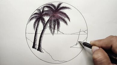 Scribble art draws wicked curves heavy on the hips
