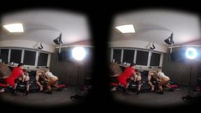 Jasmine Dlight & Fist Dude & Adelina Noir & Mistress Luciana - Extreme Deep Fisting Glove Orgy VR180